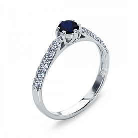 Кольцо Platinum Lab. - Платина 950, Сапфир (арт. ПК-030С-01)