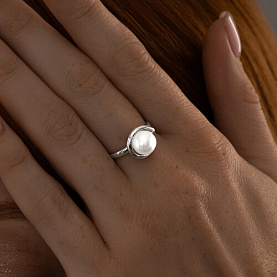 Кольцо SOKOLOV - Серебро 925, Жемчуг синтетический (арт. 94013369)