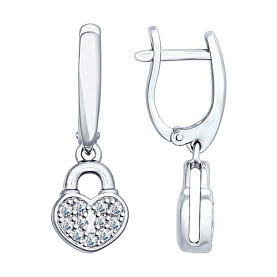 Серьги SOKOLOV - Серебро 925, Фианит (арт. 94022154)
