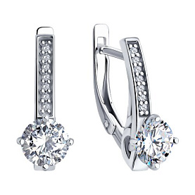 Серьги Diamant - Серебро 925, Фианит (арт. 94-120-02135-1)
