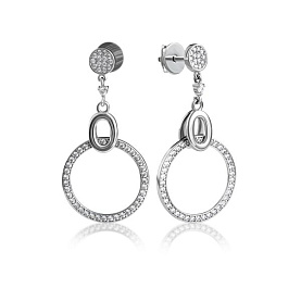 Серьги Галатея - Серебро 925, Фианит (арт. 3474.1)