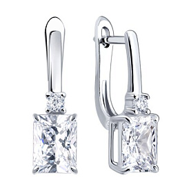 Серьги SOKOLOV - Серебро 925, Фианит (арт. 94027813)