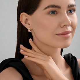 Серьги SOKOLOV - Серебро 925, Фианит, Эмаль (арт. 93022452)