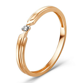 Кольцо ЮФ Династия - Золото 585, Фианит (арт. 015271-1102)