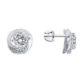 Серьги SOKOLOV - Серебро 925, Фианит (арт. 94023003)