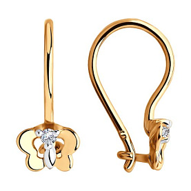 Серьги SOKOLOV - Золото 585, Фианит (арт. 028416)