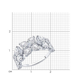 Кольцо SOKOLOV - Серебро 925, Фианит (арт. 94014298)
