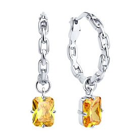 Серьги SOKOLOV - Серебро 925, Фианит (арт. 94026830)