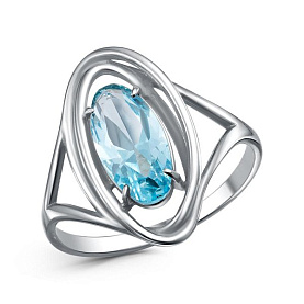 Кольцо Красная пресня - Серебро 925, Стекло (арт. 23616528Д3)