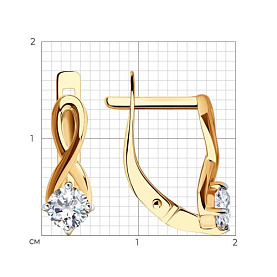 Серьги SOKOLOV - Золото 375, Фианит (арт. 31-120-01001-1)