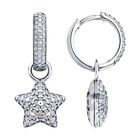 Серьги SOKOLOV - Серебро 925, Фианит (арт. 94026850)