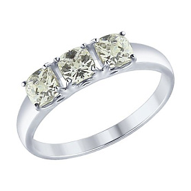 Кольцо SOKOLOV - Серебро 925, Swarovski (арт. 89010063)