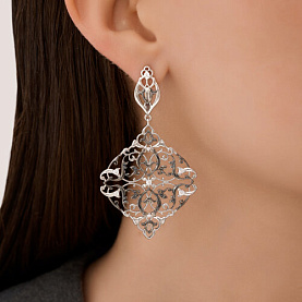 Серьги Diamant - Серебро 925, Фианит (арт. 94-121-02352-1)