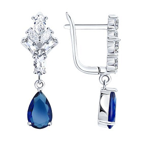 Серьги SOKOLOV - Серебро 925, Фианит (арт. 94027163-91)