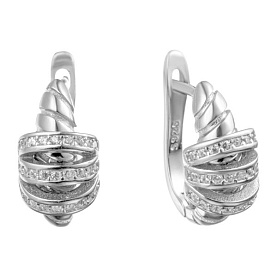 Серьги Мастер Клио - Серебро 925, Фианит (арт. 22С152593)