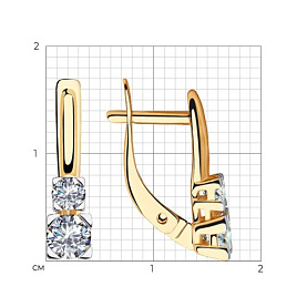 Серьги SOKOLOV - Золото 375, Фианит (арт. 31-120-00302-1)