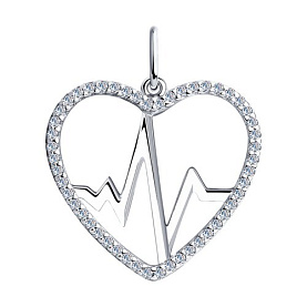 Подвеска SOKOLOV - Серебро 925, Фианит (арт. 94032492)