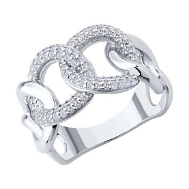 Кольцо SOKOLOV - Серебро 925, Фианит (арт. 94014243-91)