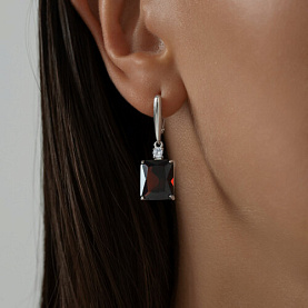 Серьги SOKOLOV - Серебро 925, Синтетический ситалл , Фианит (арт. 92021425)