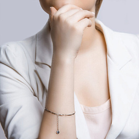 Браслет SOKOLOV - Серебро 925, Аметист, Фианит (арт. 92050099)