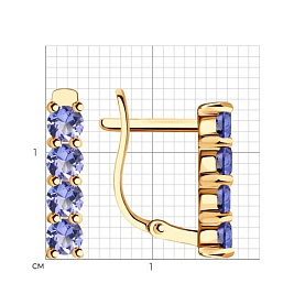 Серьги SOKOLOV - Серебро 925, Танзанит (арт. 92025312)