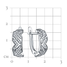 Серьги Talant - Серебро 925, Фианит (арт. 10-72-0001-15082)