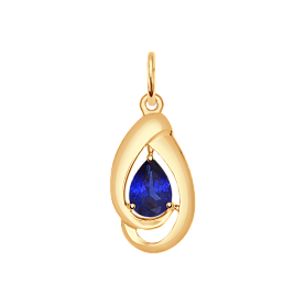 Подвеска SOKOLOV - Золото 375, Синтетический сапфир (арт. 37731474)