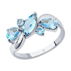 Кольцо SOKOLOV - Серебро 925, Топаз (арт. 92011656)