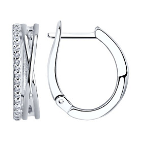 Серьги SOKOLOV - Серебро 925, Фианит (арт. 94025820)