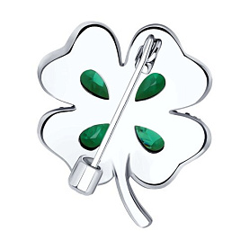 Брошь SOKOLOV - Серебро 925, Фианит (арт. 94040279)