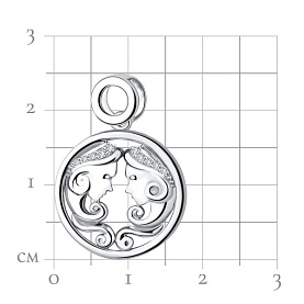 Подвеска Talant - Серебро 925, Фианит (арт. 55-72-0001-27878)