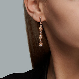 Серьги SOKOLOV - Серебро 925, Swarovski , Фианит (арт. 93022413)