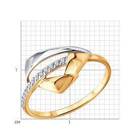 Кольцо SOKOLOV - Золото 585, Фианит (арт. 019911)