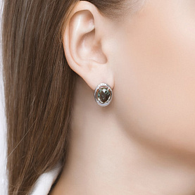 Серьги SOKOLOV - Серебро 925, Кварц, Фианит (арт. 92022007)