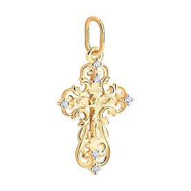 Подвеска SOKOLOV - Золото 585, Фианит (арт. 121271)
