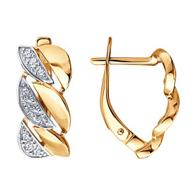 Серьги SOKOLOV - Золото 585, Фианит (арт. 0200892)