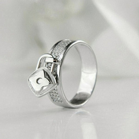 Кольцо Галатея - Серебро 925, Фианит (арт. 2920.1)