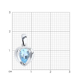Подвеска Diamant - Серебро 925, Топаз (арт. 94-330-00761-1)