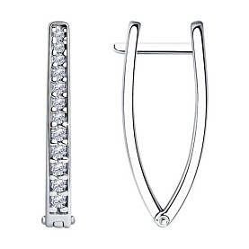 Серьги SOKOLOV - Серебро 925, Фианит (арт. 94025110)