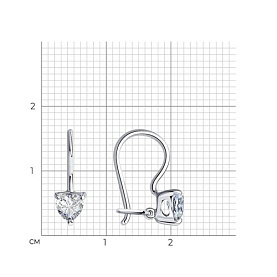 Серьги SOKOLOV - Серебро 925, Фианит (арт. 94020585)