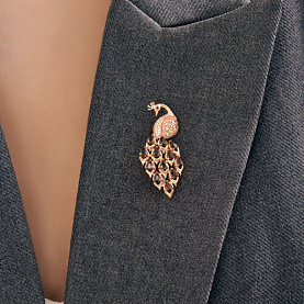 Брошь SOKOLOV - Серебро 925, Раухтопаз, Фианит (арт. 92040125)