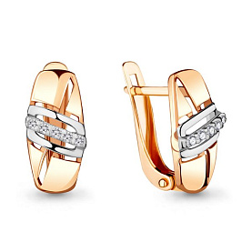 Серьги Аквамарин - Золото 585, Фианит (арт. 46859.1)