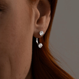 Серьги SOKOLOV - Серебро 925, Фианит (арт. 94026005)