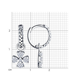 Серьги SOKOLOV - Серебро 925, Фианит (арт. 94026618)