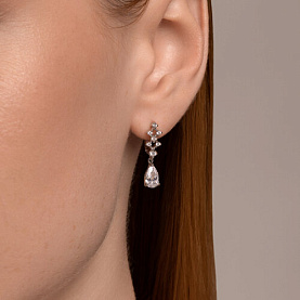 Серьги SOKOLOV - Серебро 925, Фианит (арт. 94026485)