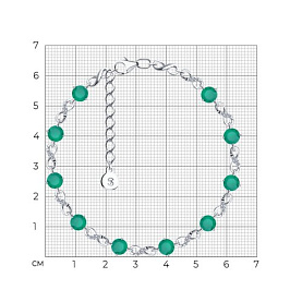 Браслет SOKOLOV - Серебро 925, Агат, Фианит (арт. 92050156)