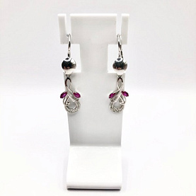 Серьги Атолл - Серебро 925, Фианит (арт. 2675.)