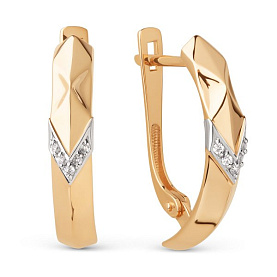 Серьги ЮФ Династия - Золото 375, Фианит (арт. 027562-5102)