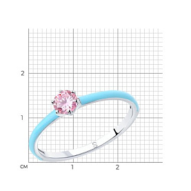 Кольцо SOKOLOV - Серебро 925, Фианит, Эмаль (арт. 94012771)