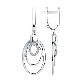 Серьги Diamant - Серебро 925, Фианит (арт. 94-121-00701-1)